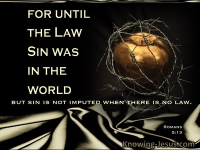 Romans 5:13 Sin Was In The World (gold)